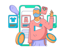 پیش‌نمایش فایل boy-shopping-online-11713962 از پک تجارت الکترونیک