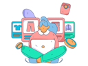 پیش‌نمایش فایل girl-doing-online-shopping-11713964 از پک تجارت الکترونیک