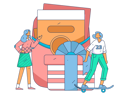 پیش‌نمایش فایل girls-getting-shopping-reward-11713976 از پک تجارت الکترونیک