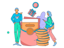 پیش‌نمایش فایل man-and-woman-doing-shopping-payment-11713953 از پک تجارت الکترونیک