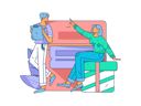 پیش‌نمایش فایل man-holding-financial-report-while-girl-sitting-on-gift-11713978 از پک تجارت الکترونیک
