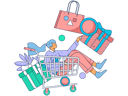 پیش‌نمایش فایل woman-doing-online-shopping-11713992 از پک تجارت الکترونیک