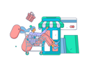 پیش‌نمایش فایل woman-doing-online-shopping-11713994 از پک تجارت الکترونیک