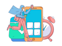 پیش‌نمایش فایل employee-runs-for-business-presentation-11801332 از پک دویدن