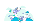 پیش‌نمایش فایل girl-holding-mobile-and-running-11801293 از پک دویدن