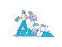 پیش‌نمایش فایل girls-running-in-park-with-butterfly-11801296 از پک دویدن