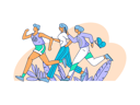 پیش‌نمایش فایل two-girl-running-with-boy-in-park-11801304 از پک دویدن