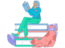 پیش‌نمایش فایل girl-reading-literature-11800870 از پک آموزش