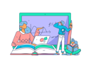 پیش‌نمایش فایل girl-and-boy-taking-online-graduation-course-11801055 از پک آموزش