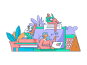 پیش‌نمایش فایل girl-having-online-learning-schedule-11801066 از پک آموزش