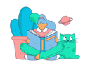 پیش‌نمایش فایل girl-with-novel-11801087 از پک آموزش