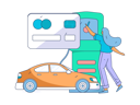 پیش‌نمایش فایل girl-login-account-for-car-refueling-11801337 از پک سوخت گیری ماشین