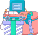 پیش‌نمایش فایل girl-refueling-gas-station-11801344 از پک سوخت گیری ماشین