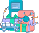 پیش‌نمایش فایل happy-girl-at-fuel-station-11801338 از پک سوخت گیری ماشین