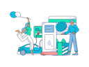 پیش‌نمایش فایل happy-girl-at-fuel-station-11801349 از پک سوخت گیری ماشین