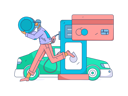 پیش‌نمایش فایل paying-through-card-for-filling-up-car-tank-11801357 از پک سوخت گیری ماشین