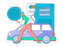 پیش‌نمایش فایل paying-through-debit-card-for-vehicle-refilling-11801359 از پک سوخت گیری ماشین