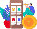 پیش‌نمایش فایل man-doing-mobile-shopping-11822498 از پک خرید