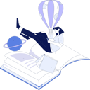 پیش‌نمایش فایل girl-flying-with-book-11848056 از پک مطالعه