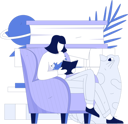 پیش‌نمایش فایل girl-sitting-on-couch-and-reading-book-11848042 از پک مطالعه