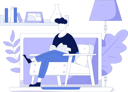 پیش‌نمایش فایل man-reading-book-on-laptop-11848023 از پک مطالعه