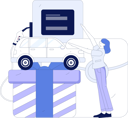 پیش‌نمایش فایل girl-refueling-gas-station-11847538 از پک سوخت گیری ماشین