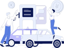 پیش‌نمایش فایل man-holding-yen-coin-at-fuel-station-11847539 از پک سوخت گیری ماشین
