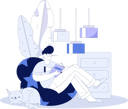 پیش‌نمایش فایل boy-is-reading-book-while-having-fun-with-cat-11846865 از پک خانه