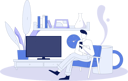 پیش‌نمایش فایل boy-is-watching-television-11846872 از پک خانه