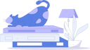 پیش‌نمایش فایل cat-is-sitting-on-book-11846874 از پک خانه