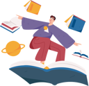 پیش‌نمایش فایل man-riding-on-book-11805836 از پک خواندن