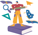 پیش‌نمایش فایل man-standing-on-book-11805811 از پک خواندن