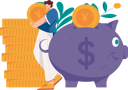 پیش‌نمایش فایل man-saving-money-in-piggy-bank-11811679 از پک امور مالی