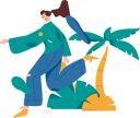 پیش‌نمایش فایل female-tourist-running-at-beach-11811734 از پک دویدن