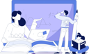پیش‌نمایش فایل girl-and-boy-taking-online-graduation-course-11846684 از پک آموزش