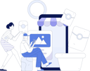 پیش‌نمایش فایل couple-doing-online-shopping-11846624 از پک تجارت الکترونیک