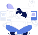 پیش‌نمایش فایل girl-doing-online-shopping-11846645 از پک تجارت الکترونیک