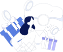 پیش‌نمایش فایل girl-showing-purse-and-gift-11846662 از پک تجارت الکترونیک