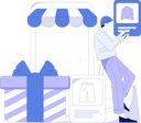 پیش‌نمایش فایل boy-buying-online-11846560 از پک تجارت الکترونیک