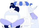 پیش‌نمایش فایل couple-buying-clothes-online-11846571 از پک تجارت الکترونیک