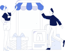 پیش‌نمایش فایل couple-shopping-online-11846557 از پک تجارت الکترونیک