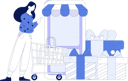 پیش‌نمایش فایل girl-doing-online-shopping-11846561 از پک تجارت الکترونیک