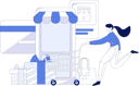پیش‌نمایش فایل girl-shopping-online-11846548 از پک تجارت الکترونیک