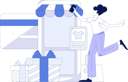 پیش‌نمایش فایل girl-shopping-online-11846552 از پک تجارت الکترونیک
