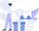پیش‌نمایش فایل girl-with-gift-angpow-11846568 از پک تجارت الکترونیک
