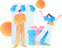 پیش‌نمایش فایل friends-doing-mobile-shopping-11895148 از پک تجارت الکترونیک
