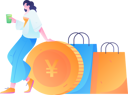 پیش‌نمایش فایل girl-shopping-via-mobile-app-11895142 از پک تجارت الکترونیک
