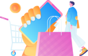 پیش‌نمایش فایل man-shopping-via-mobile-app-11895139 از پک تجارت الکترونیک