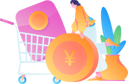 پیش‌نمایش فایل girl-earning-shopping-cashback-11895185 از پک خرید آنلاین