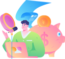 پیش‌نمایش فایل boy-giving-information-about-piggy-bank-savings-11895311 از پک امور مالی